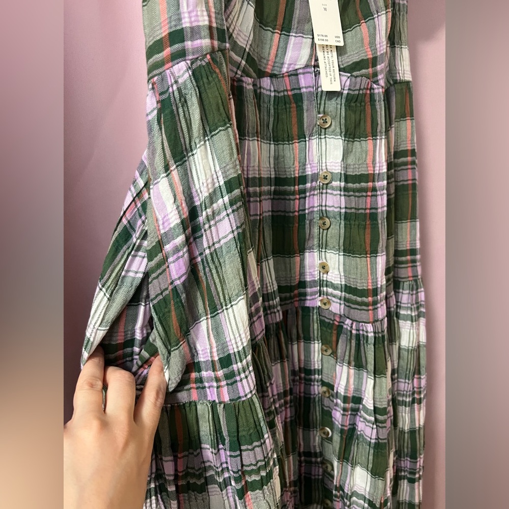 ✨Anthropologie Pilcro✨ Flutter Sleeve Tiered Dress - Picture 8 of 14